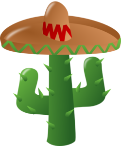 249x299 Cactus Wearing A Sombrero Clip Art