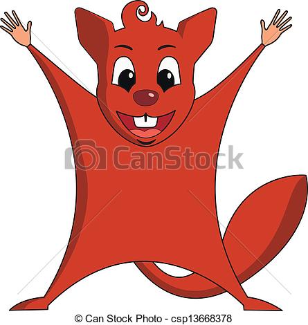 445x470 Fun Zoo. Illustration Of Cute Flying Squirrel. Vector Vectors