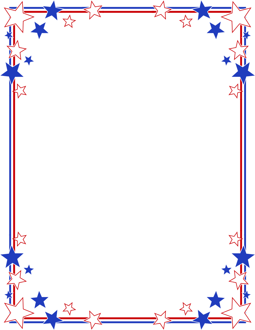 850x1100 Free Stars Clipart Border Image