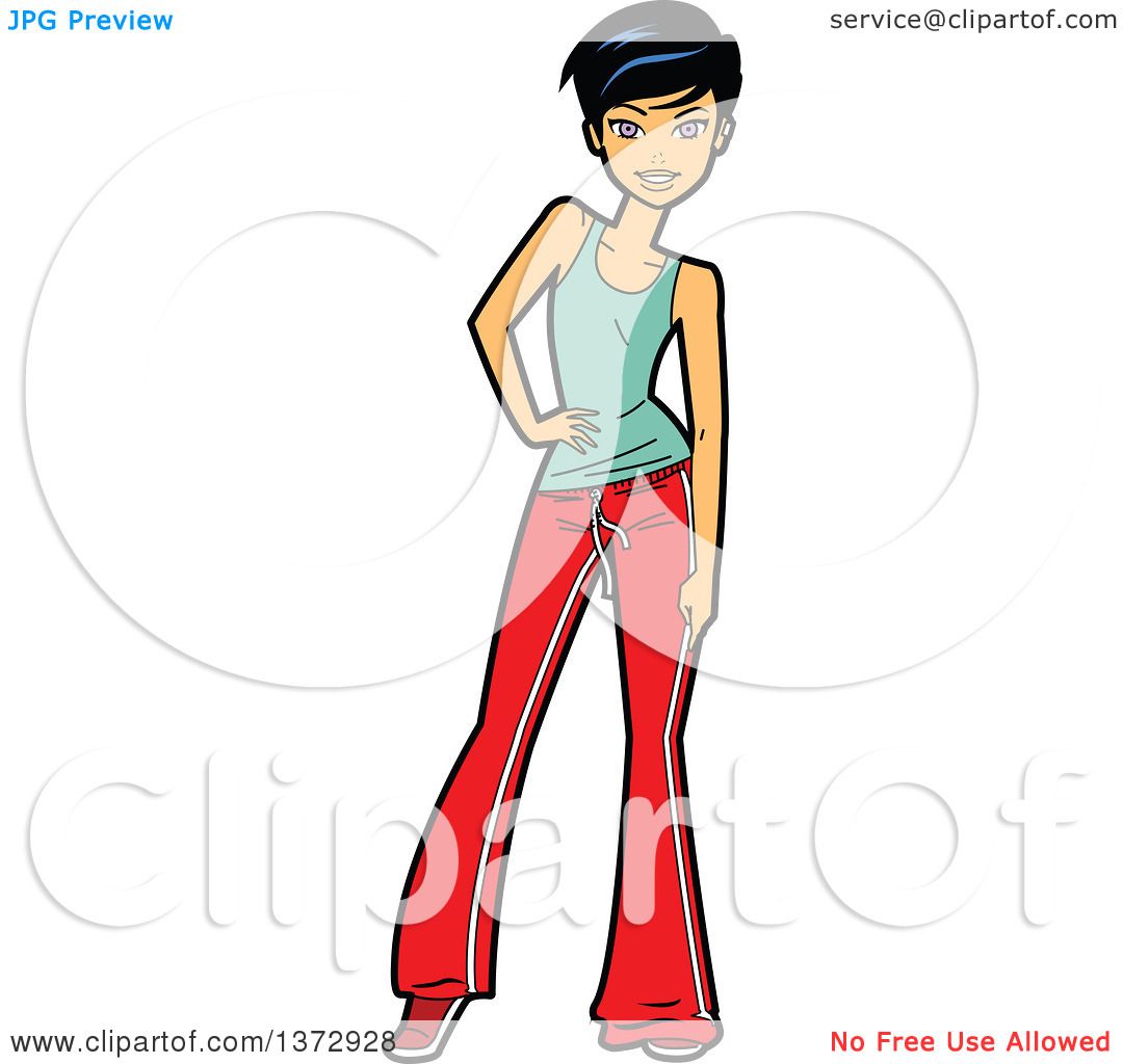 1080x1024 Clipart Of A Sassy Young Woman Posing With Attitude