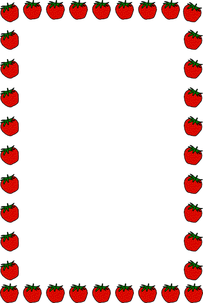 402x600 School Clip Art Borders Strawberry Border Clip Art
