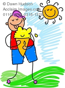 224x300 Child Eating Ice Cream On A Summer Day