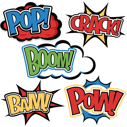 432x432 Superhero Words Svg Cutting Files For Scrapbooking Superhero
