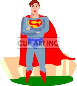250x280 Cute Silhoutte Superman Clipart