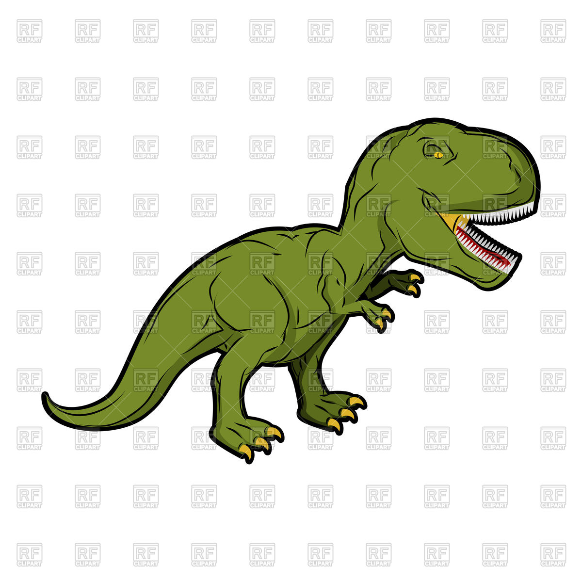 1200x1200 Green Dinosaur, Skeleton Of Tyrannosaurus Rex Royalty Free Vector
