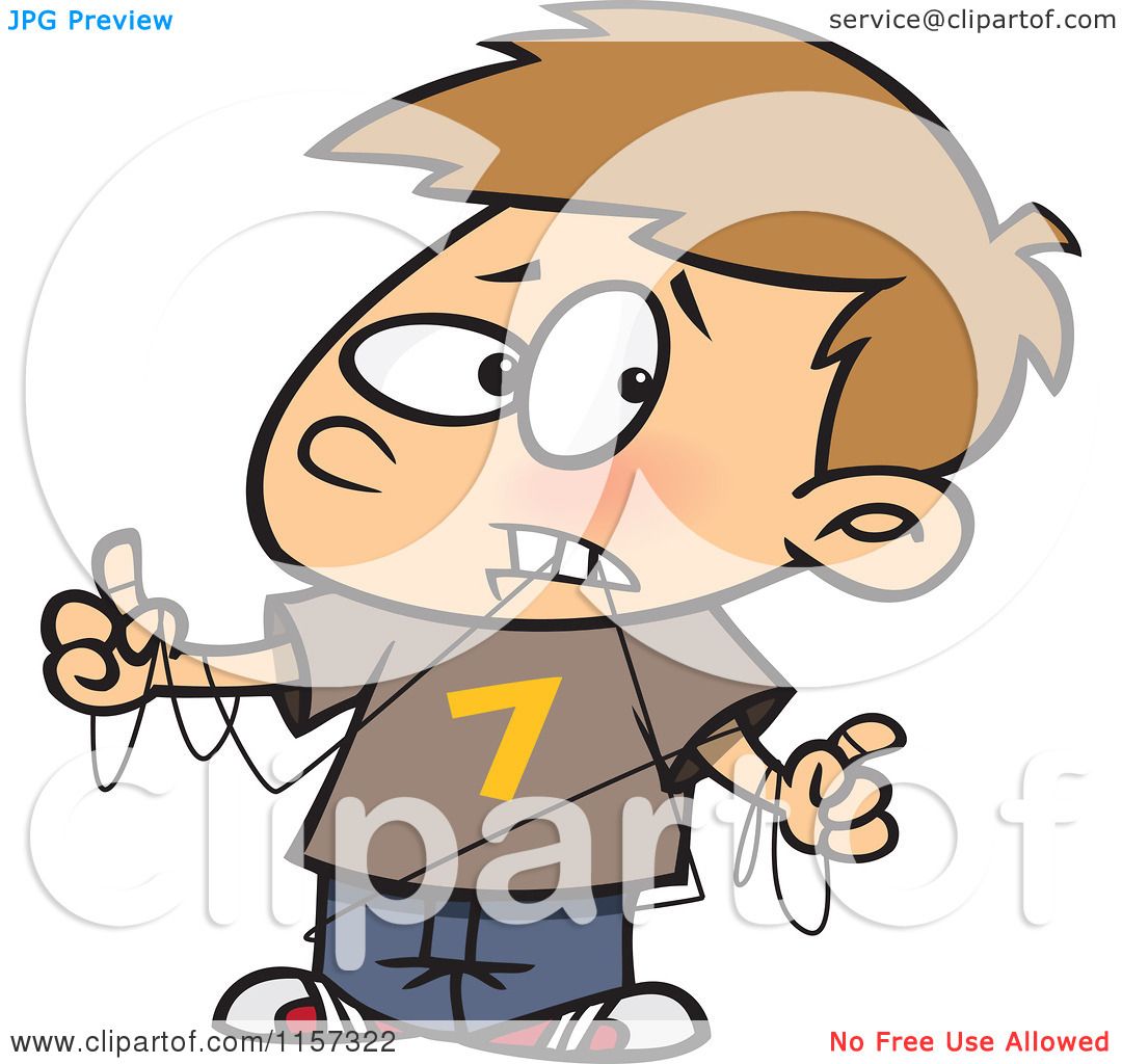 1080x1024 Cartoon Of A Boy Tangled In Dental Floss