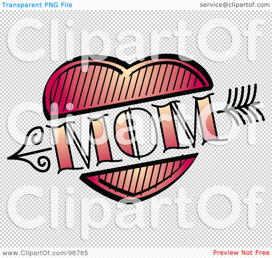1080x1024 Royalty Free (Rf) Clipart Illustration Of A Red Heart And Arrow