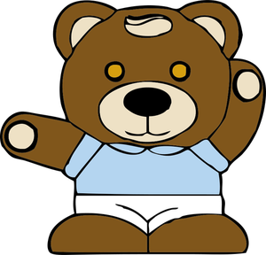 300x288 7083 Free Clipart Teddy Bear Outline Public Domain Vectors