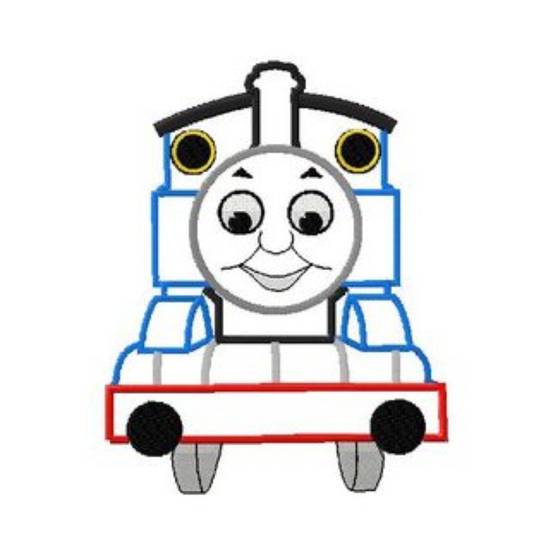 800x800 Applique Train Clipart