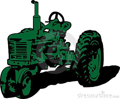 400x330 Simple Tractor Clipart Vintage