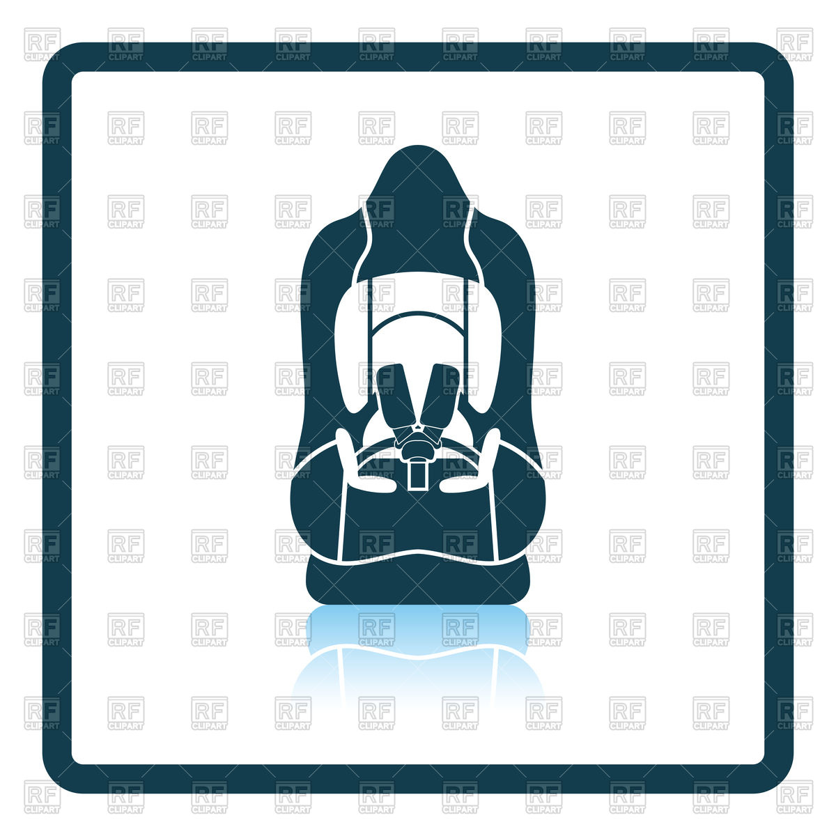 1200x1200 Baby Car Seat Icon Royalty Free Vector Clip Art Image