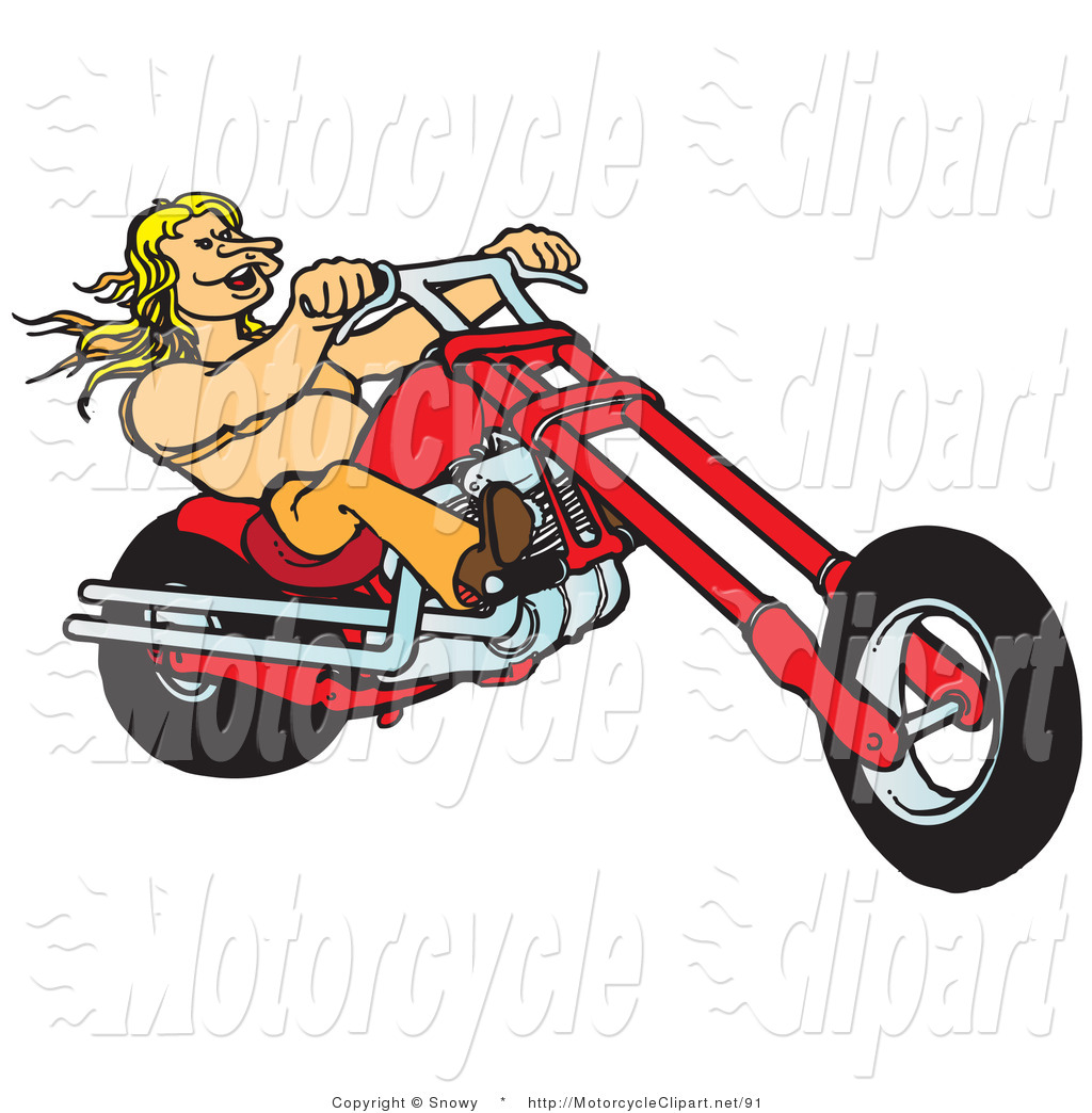 1024x1044 Transportation Clipart Of A Blond Biker Chick By Snowy