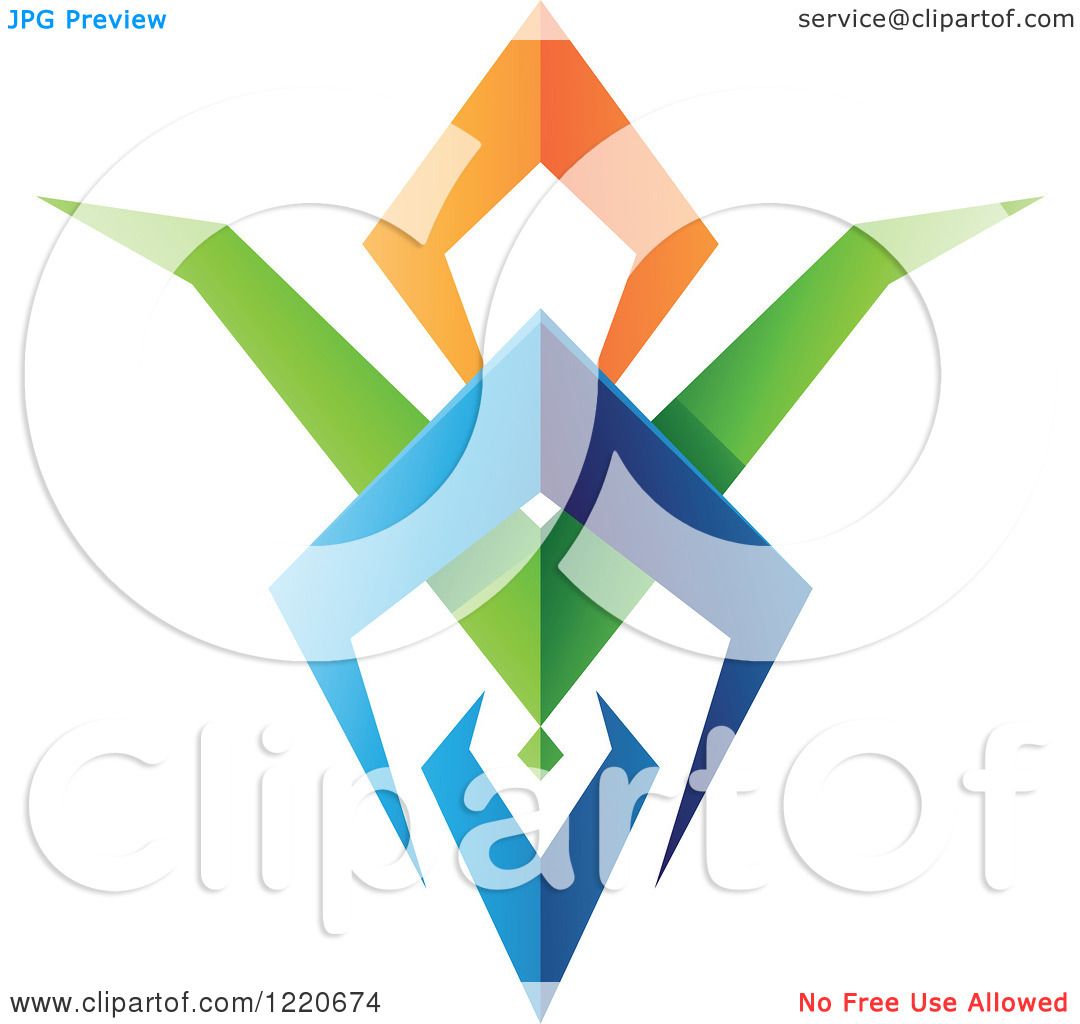 1080x1024 Clipart Of A Colorful Abstract Tribal Shield Icon 4