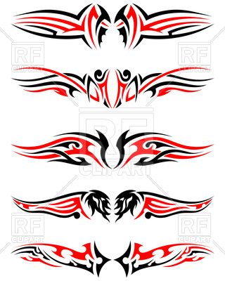 320x400 Tribal Tattoos Royalty Free Vector Clip Art Image