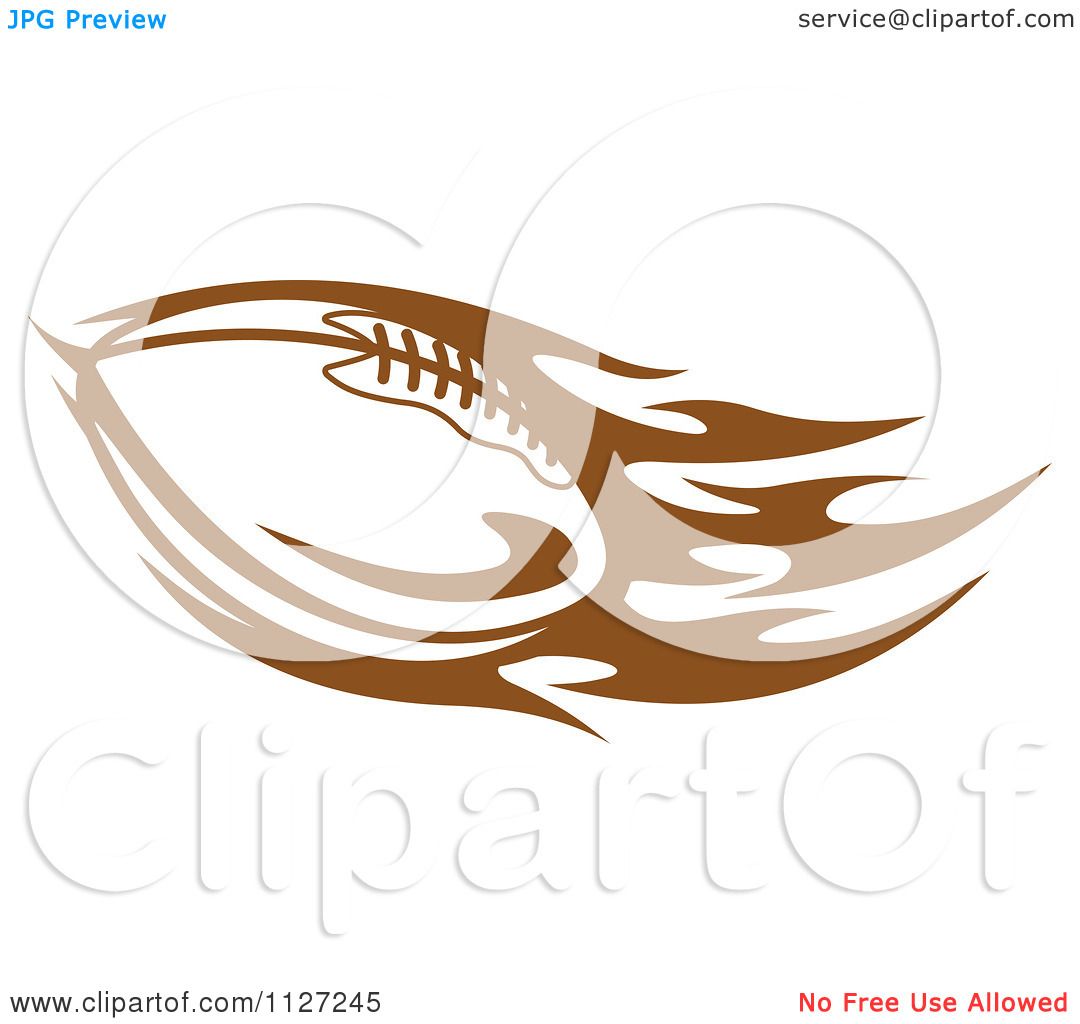 1080x1024 Clipart Of A Brown American Football With Tribal Flames 7