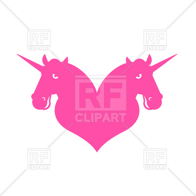 400x400 Unicorn Pink Silhouette Royalty Free Vector Clip Art Image