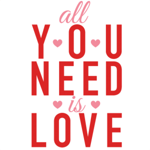 300x300 All You Need Is Love Valentine Subway Art Scrapbook Cuts Svg