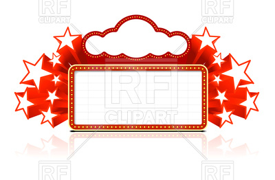 400x262 Neon Marquee Frame Royalty Free Vector Clip Art Image