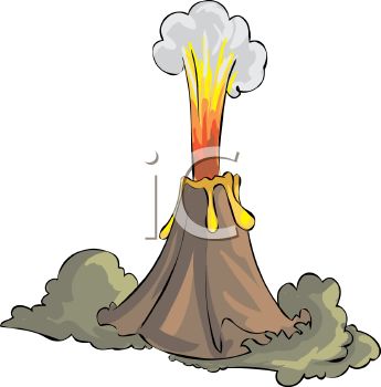 345x350 Volcano Clipart Free Erupting Volcano Royalty Free Clip Art