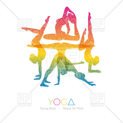 400x400 Woman Doing Yoga Royalty Free Vector Clip Art Image