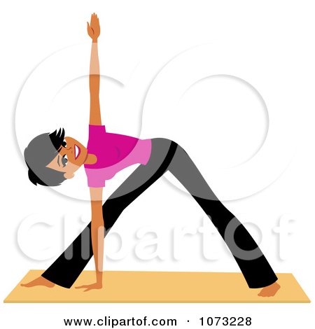 450x470 Clipart Fit Black Woman Doing A Yoga Plough Pose