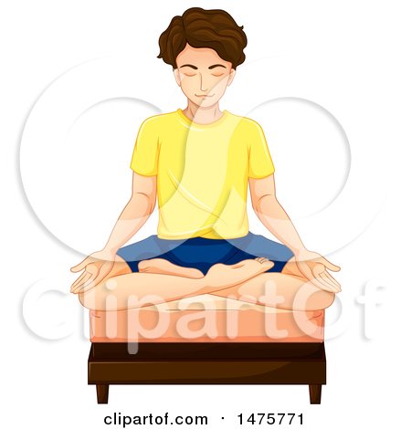 450x470 Clipart Of A Man Doing Yoga