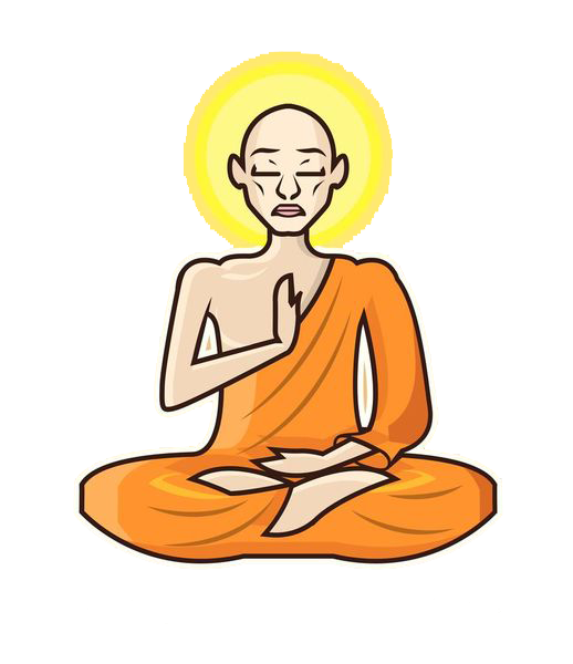 518x600 Meditation Monk Clip Art