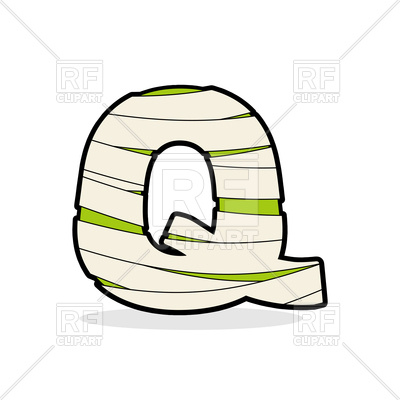 400x400 Letter Q Monster Zombie Royalty Free Vector Clip Art Image