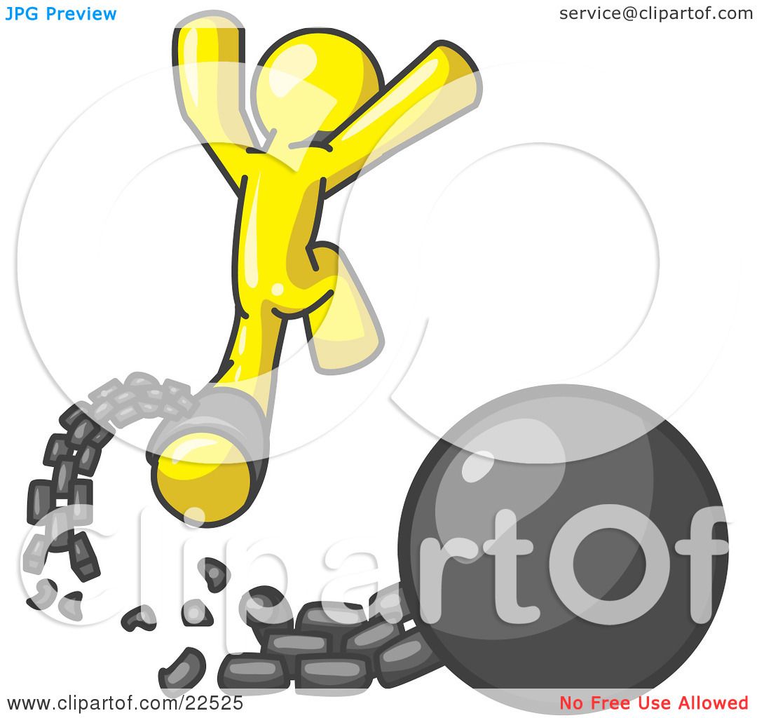 1080x1024 Clipart Illustration Of A Yellow Man Jumping For Joy While