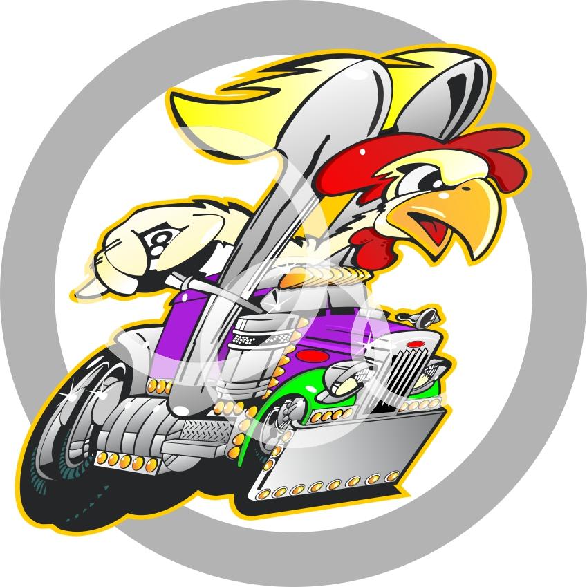 849x849 Chicken Hauler Vector Color Down Load Pdf Tramps Designs