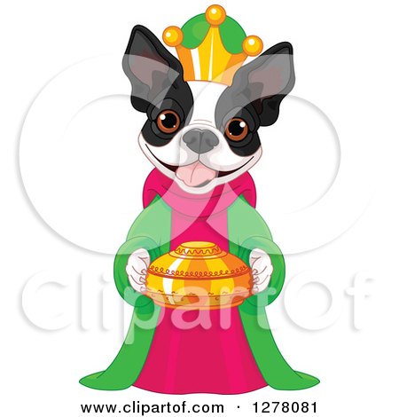 450x470 Cartoon Of A Standing Black And White French Bulldog