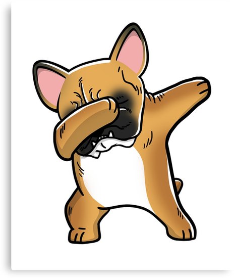 466x550 Funny Dabbing Fawn French Bulldog Dog Canvas Prints By Ilovepaws