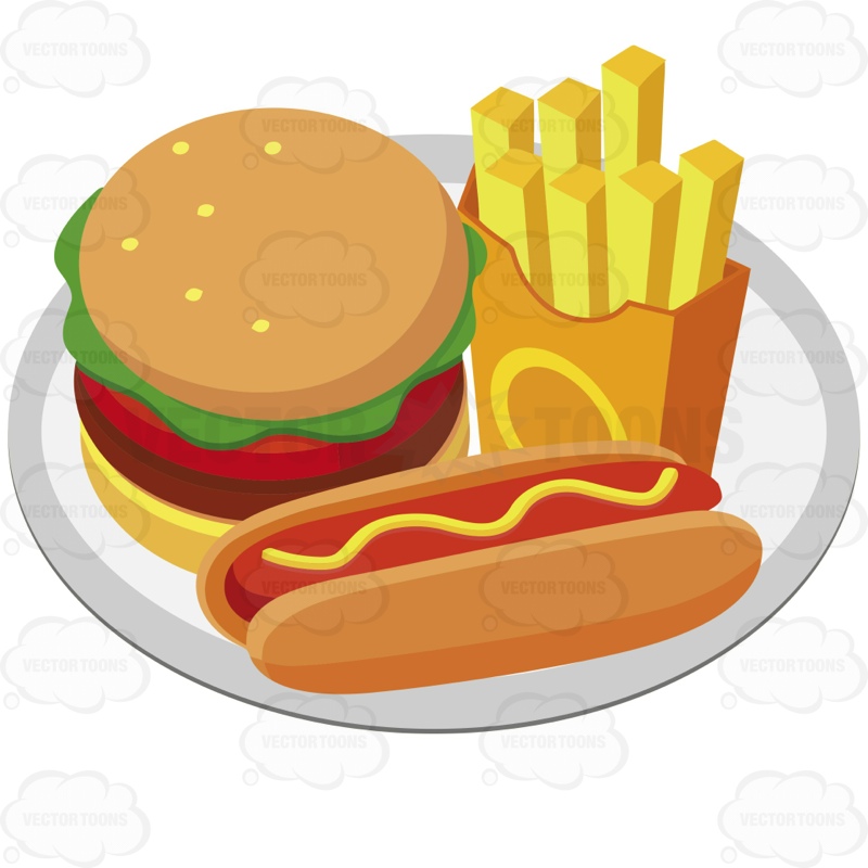 800x800 Hotdog And Fries Clipart