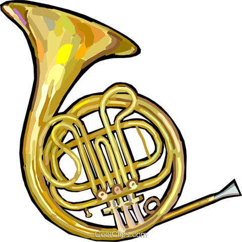 480x480 French Horn Royalty Free Vector Clip Art Illustration Vc024882