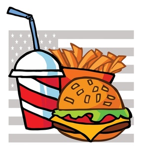 288x300 Hamburger And French Fries Clipart