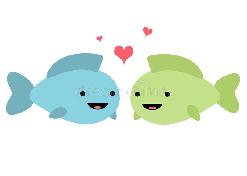 800x571 Fish In Love Illustration Stock Of Clip Art