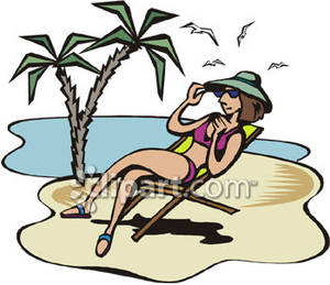 300x259 Sun Bathing Clipart