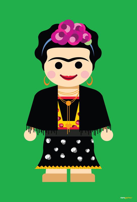 544x800 Frida Kahlo Toy As Aluminium Print By Rafa Gomes Juniqe