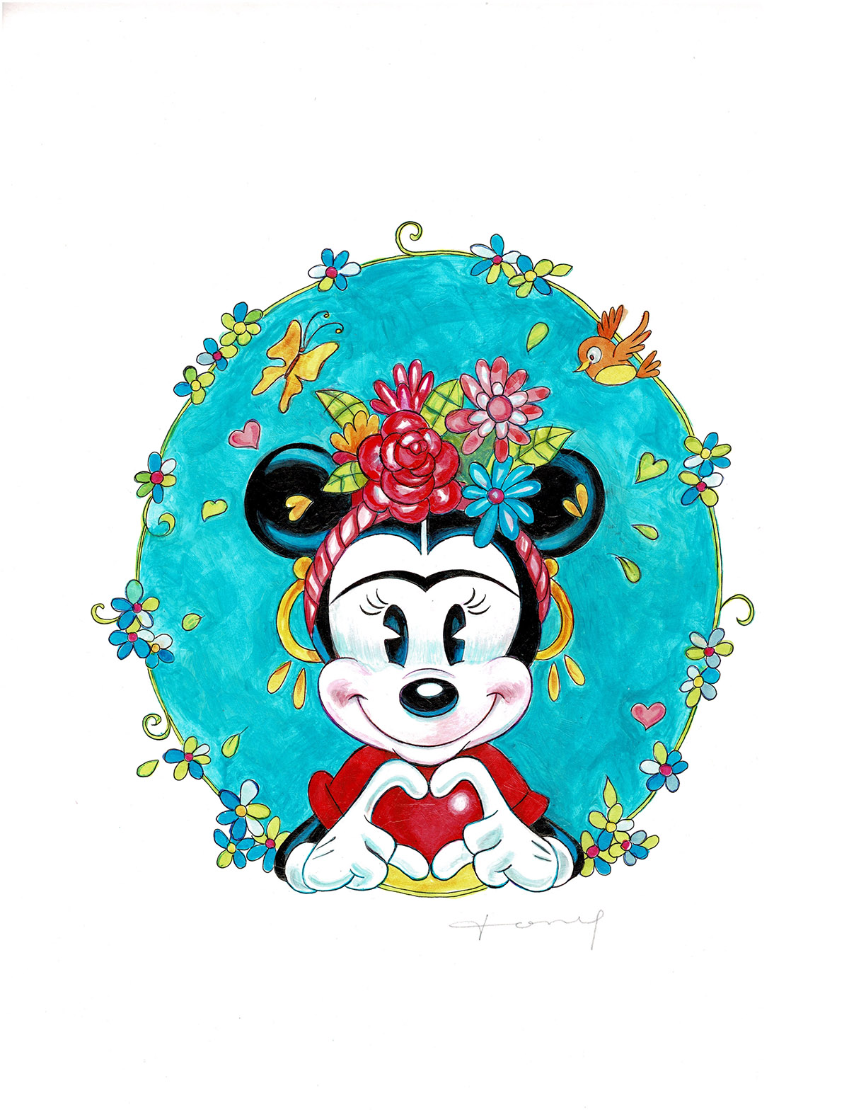 1200x1575 Minnie Mouse Inspired By Frida Kahlo Corner4art