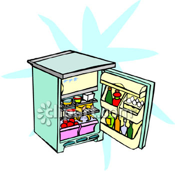 350x343 Clipart Picture Of A Refrigerator Full Of Food