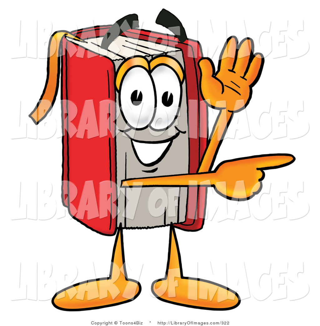 1024x1044 Clip Art Of A Friendly Red Book Mascot Cartoon Character Waving