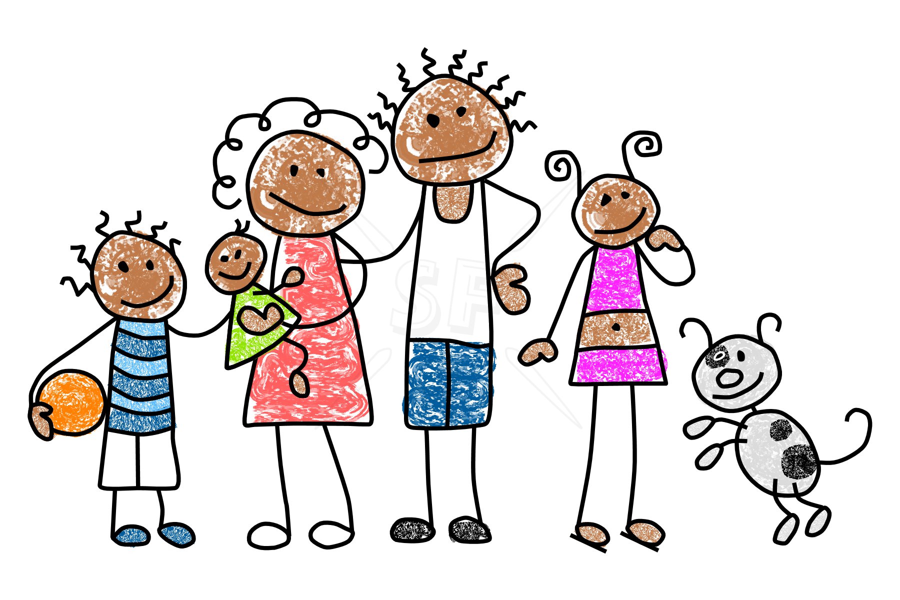 1800x1200 Family Of Clipart