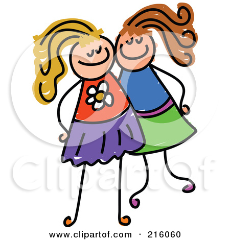 450x470 Girl Friends Clipart