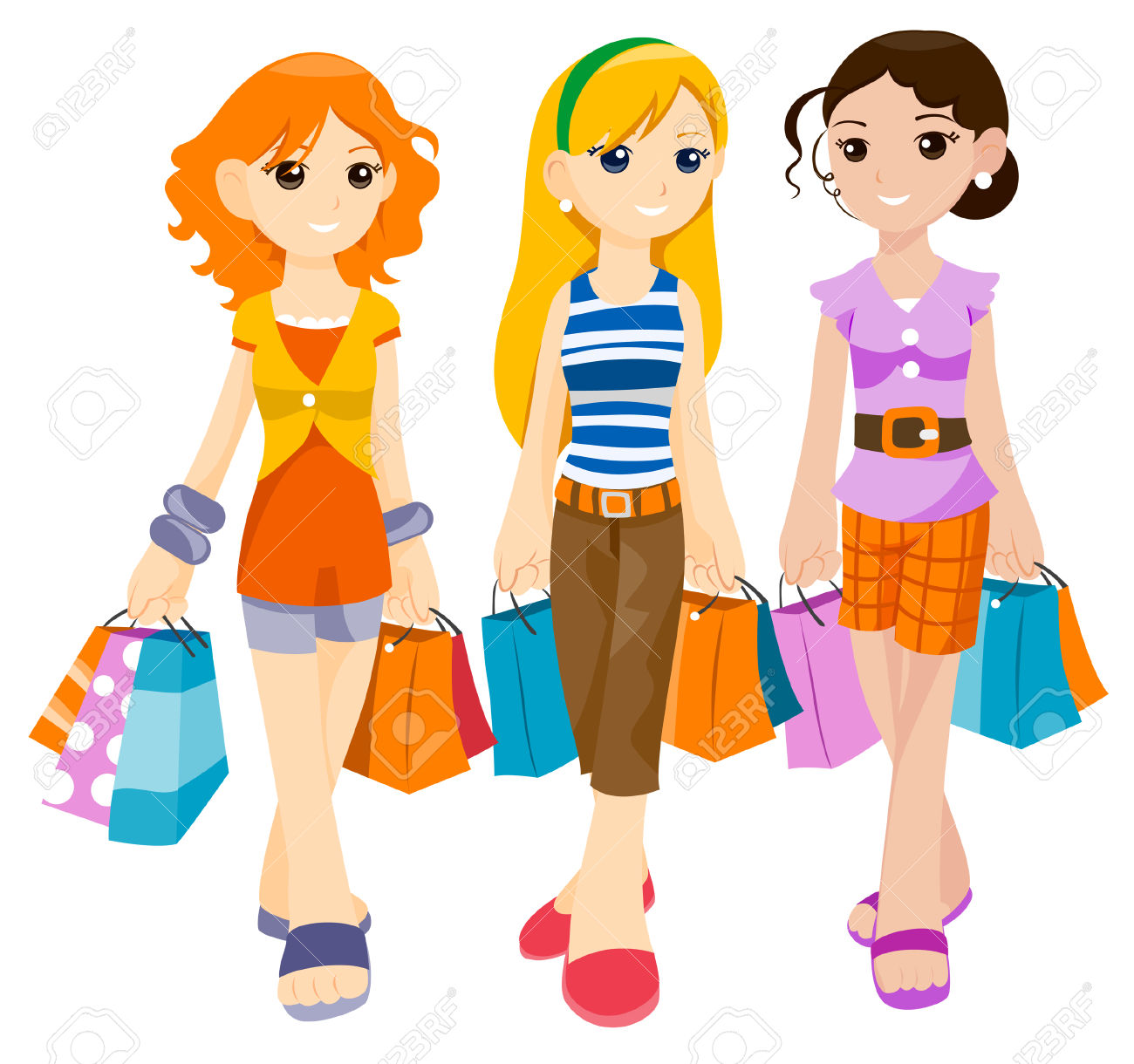 1300x1220 Friends Shopping Clipart