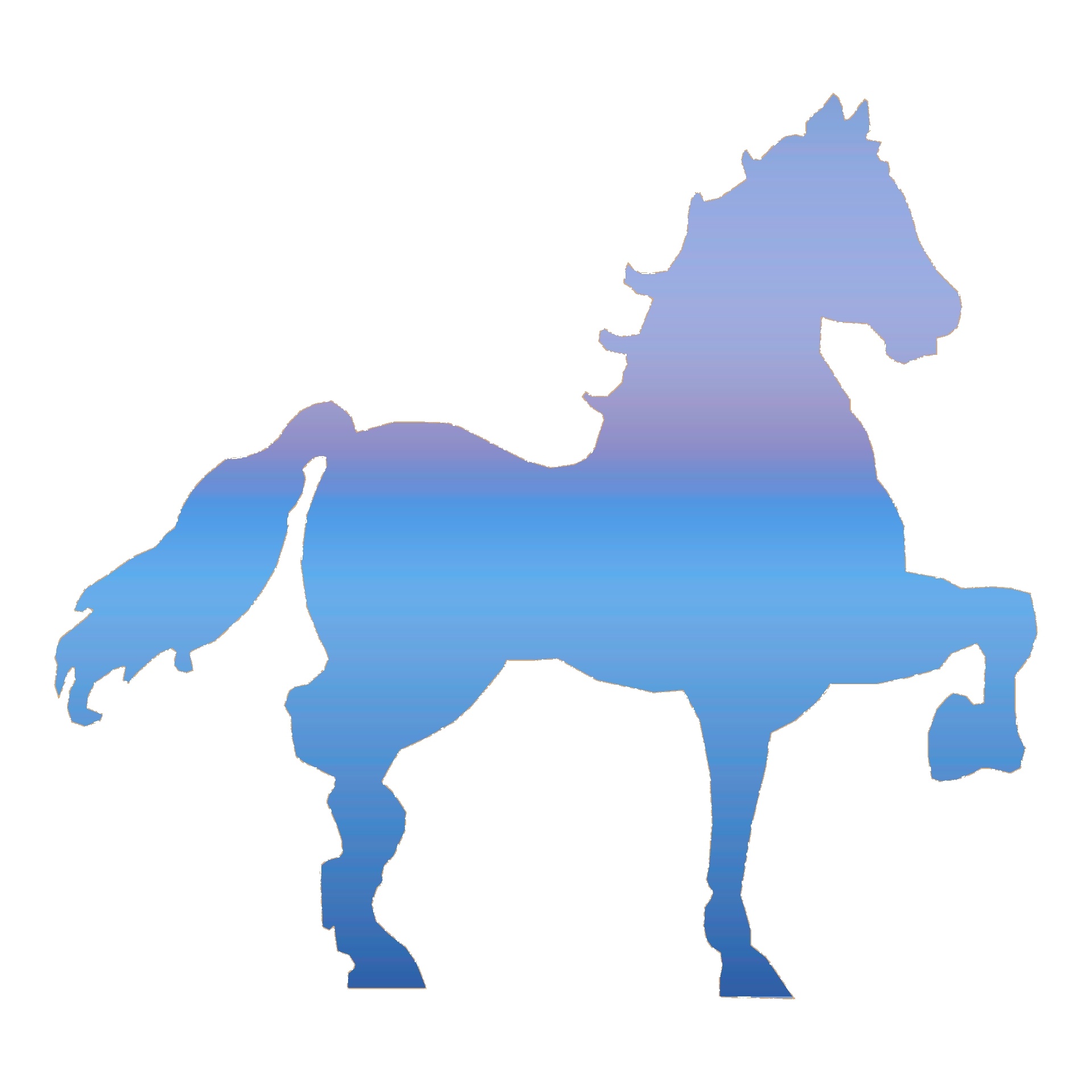 1920x1920 Blue Horse Cliparts