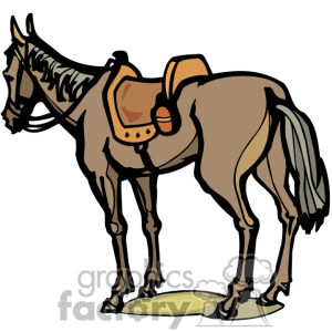 300x300 Horse With Saddle Clipart