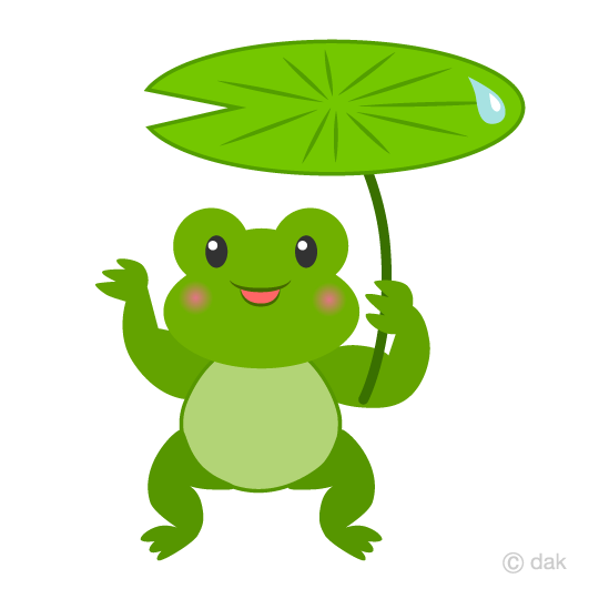 540x540 Free Frog To Umbrella The Leaves Clip Art Cartoon
