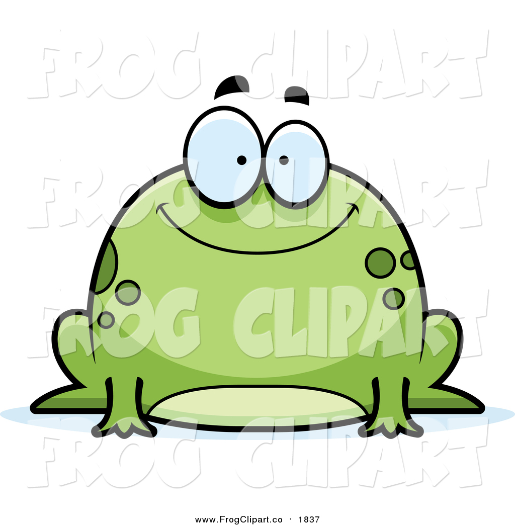 1024x1044 Clip Art Of A Chubby Happy Green Frog By Cory Thoman