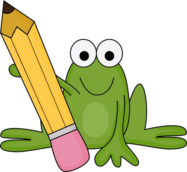 640x590 School Frog Clipart