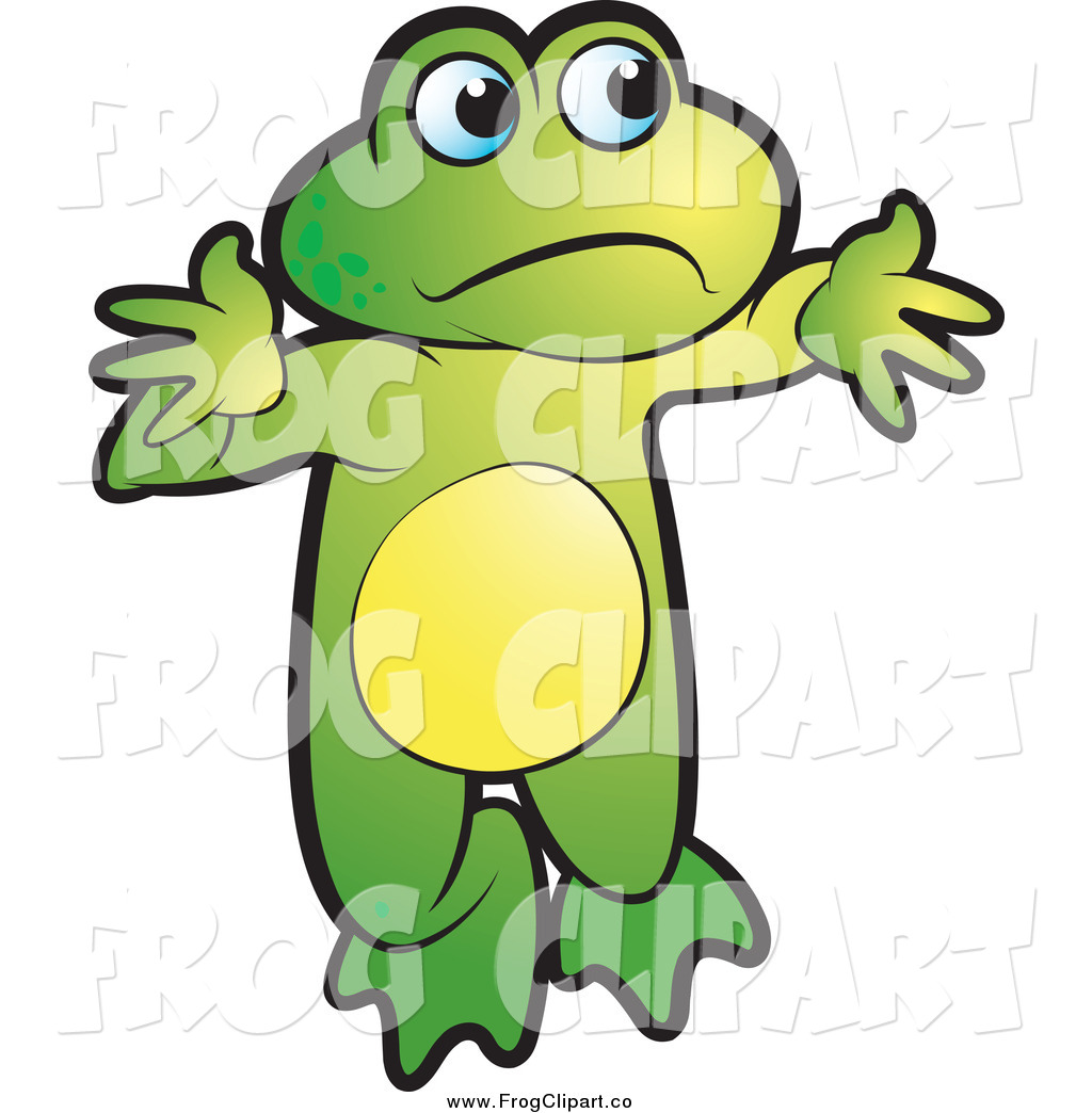 1024x1044 Clip Art Of A Careless Green Frog Shrugging By Lal Perera